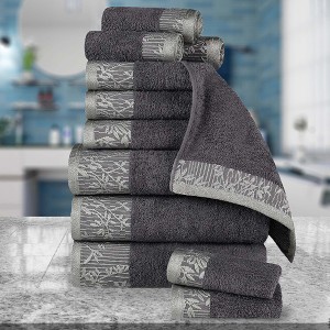 Charming Floral Accent Cotton Towel Set by Blue Nile Mills - 1 of 4