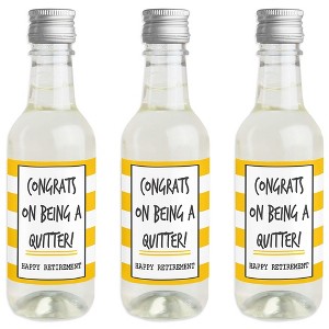 Big Dot of Happiness Retirement Party - Mini Wine and Champagne Bottle Label Stickers - Retirement Party Favor Gift for Women and Men - Set of 16 - 1 of 4
