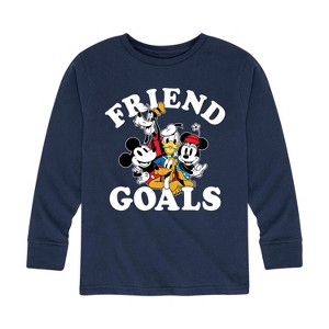 Boys' - Disney - Mickey And Friends Friend Goals Long Sleeve Graphic T-Shirt - 1 of 4