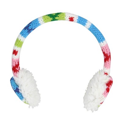 Raz Imports 4.75" Merry & Bright Striped and Diamond Designed Knit Earmuff Christmas Ornament