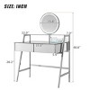 Vanity Table Modern with LED Mirror and Charging Station for Bedroom 33.9in Wide-3irtyhousy - 4 of 4