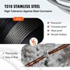 VEVOR T316 Stainless Steel Cable 1/8"7x7 Steel Wire Rope Cable 500FT Cable Railing Transport Wire Rope Cable for Railing Decking DIY Balustrade,Silver - 4 of 4