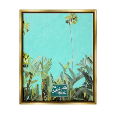 Stupell Industries Beverly Hills Hotel Tropical PalmsFloater Canvas Wall Art