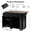 Kitchen Island Featuring Power Outlet, Fold-Down Leaf, Spice Shelf, and Drawer - 4 of 4