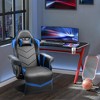 Vinsetto High Back Racing Style Gaming Chair, Pu Leather Gamer Recliner  Chair With Swivel Pedestal Base, Adjustable Footrest, And Head Pillow,  Black : Target