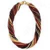 Ross-Simons Italian Red, Black and Gold Murano Glass Bead Torsade Necklace in 18kt Gold Over Sterling - 3 of 4
