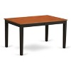 HomeStock 7Pc Rectangle 54/66" Family Table With 12 In Butterfly Leaf And 6 Wood Seat Dining Chairs - 4 of 4