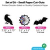Big Dot of Happiness Goth Girl Small Paper Cutouts, DIY Party Decor Craft, Raven, Bat, Spider Web Stained Glass Window Shaped Party Cut-Outs - 24 Ct - 3 of 4