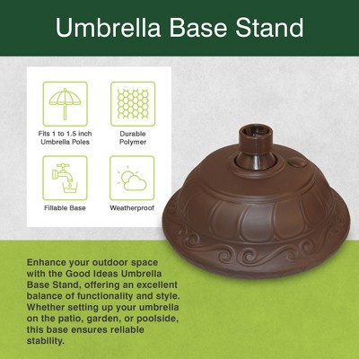 Elegance Cappuccino Polymer Outdoor Umbrella Stand Base