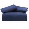 PiccoCasa Washed Brushed Microfiber Soft Duvet Cover Set 3 Pieces including 2 Pillow Cases - 4 of 4