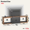 Bestier 70" TV Stand for TVs up to 75", LED  Entertainment Center TV Console with Cabinet, Media Center with Adjustable Glass Shelves for Living Room - 4 of 4