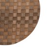 Design Imports Leather Brown Basketweave Round Woven Placemat Set/4 - 3 of 4
