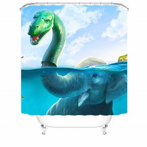 Funny Elephant Nose Shower Curtains for Bathroom Waterproof Fabric Bath Curtain Durable Soft Stylish Bathroom Decor 72x72 Inch - 1 of 1