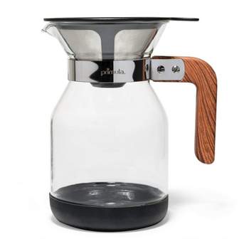 Pour Over Coffee Maker with Stainless Steel Filter, Borosilicate Glass  Carafe Manual Coffee Dripper Brewer with Handle, No Paper Filters Needed  Hand