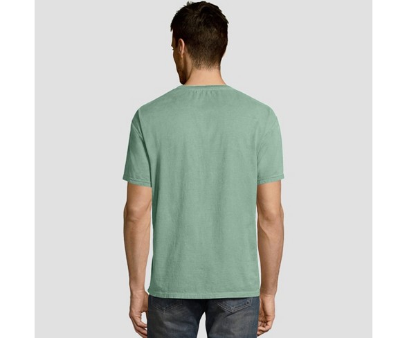 Buy Hanes Men s Short Sleeve 1901 Garment Dyed Pocket T Shirt Cypress 2XL Online at desertcartZimbabwe