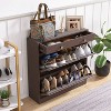 TIRAMISUBEST Shoe Cabinet with Mirror and 2 Storage Drawers, 4-Tier Shoe Rack Organizer for Entryway and Bedroom - 2 of 4