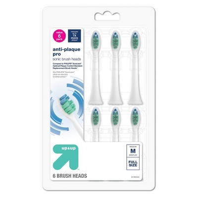 Tren saldar Redundante Anti-plaque Pro Sonic Replacement Brush Heads - 6ct - Up & Up™ : Target