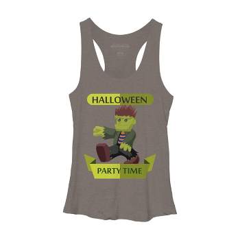 Women's Design By Humans Happy Halloween gift for kid cute Frankenstein By thientd87 Racerback Tank Top