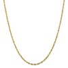 Black Bow Jewelry 2.5mm 10k Yellow Gold Diamond Cut Hollow Rope Chain Necklace - 3 of 4