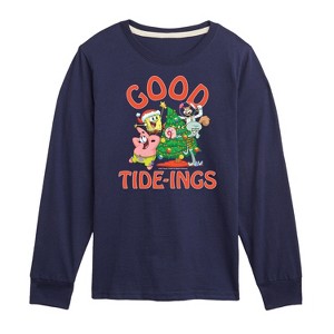 SpongeBob SquarePants Good Tide Long Sleeve Graphic T-Shirt - Navy - 5T - 1 of 4