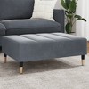 CLIHOME Modern Velvet Footstool Ottoman,Accent Stool with Plywood Frame,Small Foot Rest for Bedroom and iving Room - 3 of 4
