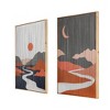 Set of 2 Tassel Print Wall Arts - A&B Home: Transitional Style, Vertical Orientation, Mixed Media, Includes Hardware - 2 of 4