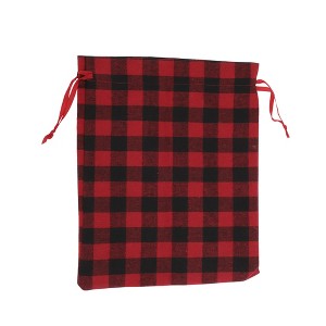 Unique Bargains Plaid Drawstring Bag 1 Pc - 1 of 4