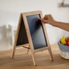 Vintiquewise Wooden A-Frame Chalkboard Sign Double-Sided Menu Board Easel for Restaurant, Cafe, Bar, Bakery, Wedding, Party, Home Display - 3 of 4