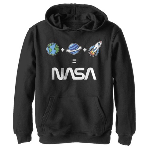 Boy s Nasa Emoji Space Logo Equation Pull Over Hoodie Target