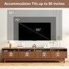 TV Stand for TVs Up to 85", Modern TV Console Media Console Table Entertainment Center with Glass Drawers, Walnut - ModernLuxe - 4 of 4