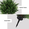 2 Pack 20 Inch Realistic Artificial Cypress Topiary Trees, UV Resistant Outdoor Fake Plants with Ground Stakes for Garden Patio & Home Decor - 4 of 4
