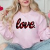 Simply Sage Market Women's Graphic Sweatshirt Buffalo Plaid Love - 2 of 3