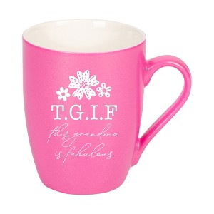 Elanze Designs TGIF This Grandma Is Fabulous Princess Pink 10 ounce New Bone China Coffee Cup Mug - 1 of 4