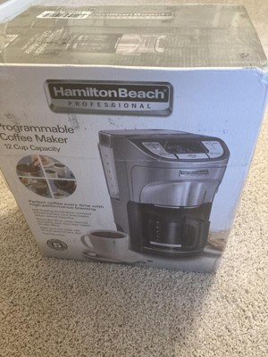 Hamilton Beach 12-Cup Professional Programmable Coffee Maker | Silver