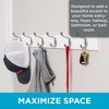 BIRDROCK HOME Wall-Mount Coat Rack - 6 Dual Hooks for Entryway, Hallway, Bathroom, Bedroom - White Pine w/ Satin Nickel Finish - 2 Pack - 3 of 4