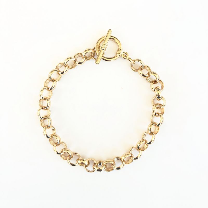 sanctuaire Round Chain Link Bracelet Gold, 1 of 4