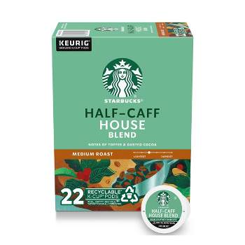 Starbucks Keurig Half-Caff Medium Roast Coffee Pods - 22 K-Cups
