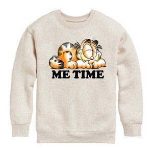 Boys' - Garfield - Me Time Sketch Graphic Long Sleeve Fleece Sweatshirt - 1 of 4