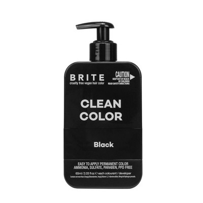 BRITE Clean Permanent Hair Color Kit - Black - 4.05 fl oz