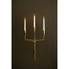 Antique Brass Forged-Iron Wall Sconce – Triple Candle Holder Set of 2 by Kalalou - 3 of 4