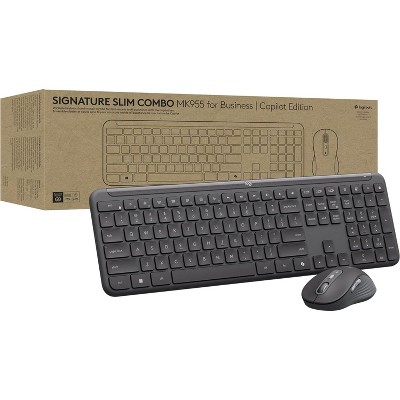Logitech Signature Slim MK955 Wireless Keyboard & Mouse Combo Copilot Edition Graphite
