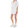 Women's Shoulder Pad Shirt Romper - Grey Lab - 3 of 4