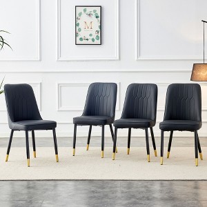 PAGED Modern Dining Chairs Upholstered Dining Room Chairs Kitchen Chairs with Metal Legs for Dining Room, Kitchen - 1 of 4