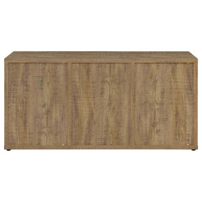 Rustic Brown Mango Wood Sideboard with Wine Storage