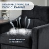MYINDA Comfort Sofa Single Accent Chair Living Room Bedroom Office Tight Spaces, Black - 4 of 4