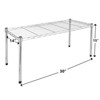 FONTOI Storage Racks, 1-Tier Shelving Unit with Adjustable Wire Shelf, Wire Stackable Storage for Entrance Garage Kitchen, Sliver, 30"*15"*14" - 3 of 4
