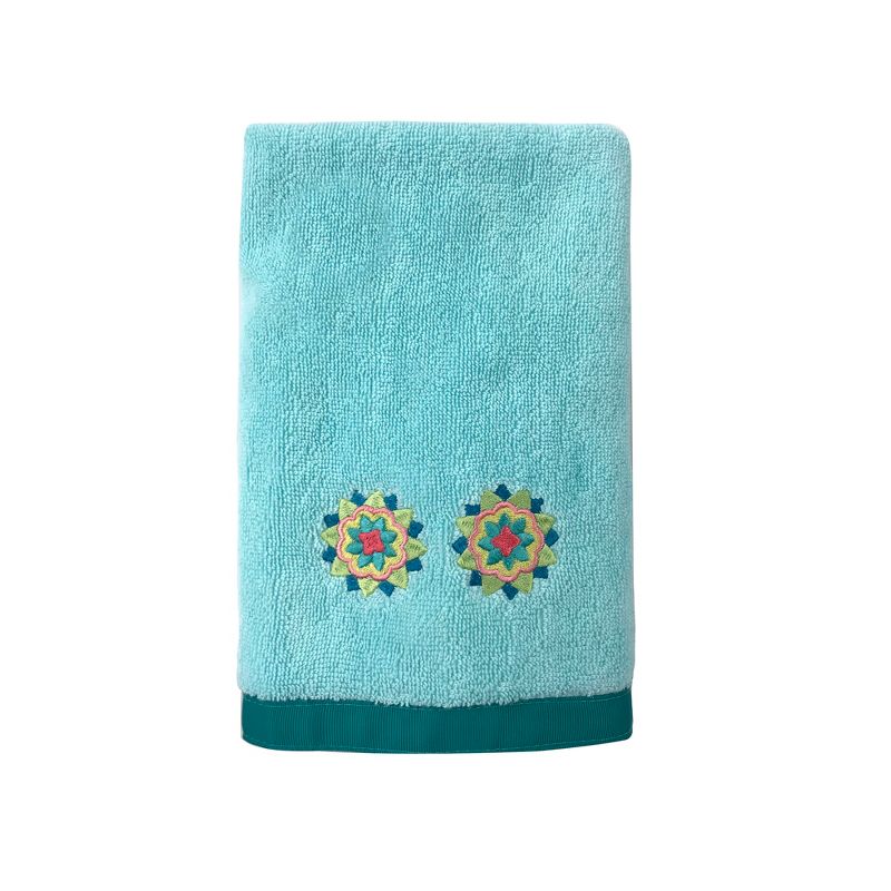 3pc Ariel Medallion Bath Towel Set Green - Allure Home Creation, 3 of 5