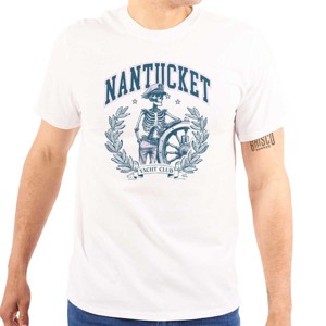 Nantucket Yacht Club Skeleton Captain Graphic T Shirt Men or Women Brisco Brands - 1 of 4