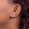 Black Bow Jewelry Pink and Blue Enameled Butterfly Post Earrings in Sterling Silver - 3 of 4