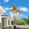 Livex Lighting Cambridge 3 - Light Post Light in  Antique Brass - 3 of 4
